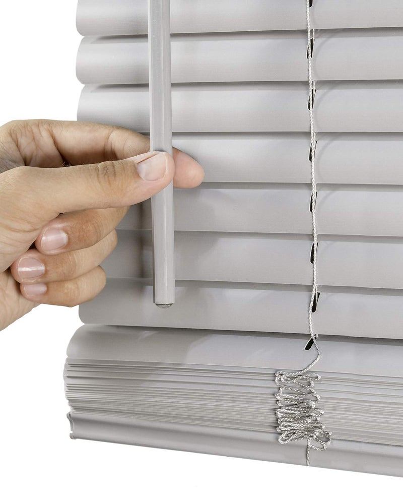 CHICOLOGY Mini Blinds for Indoor Windows â€“ 30"W x 48"H, Gray Horizontal Vinyl Blinds | Cordless | Easy to Install | Sleek Low-Profile Fit for Doors, Offices, Kitchens & Apartments - Image 3